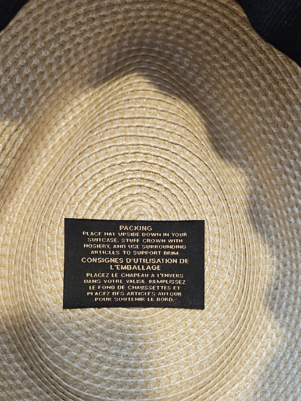 Eric Javits Straw Fedora in Natural with Black Band New - Picture 7 of 15